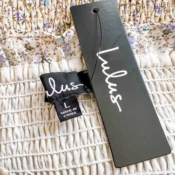 Lulus Too Darling Yellow Floral Printed Smocked Mini Skirt Large - Picture 5 of 6